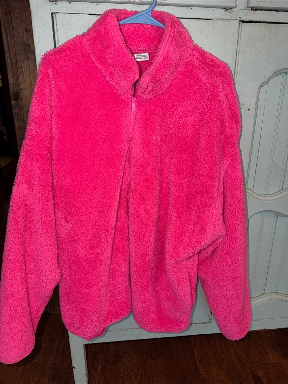 PINK Victoria's Secret Bright Pink Sherpa Jacket